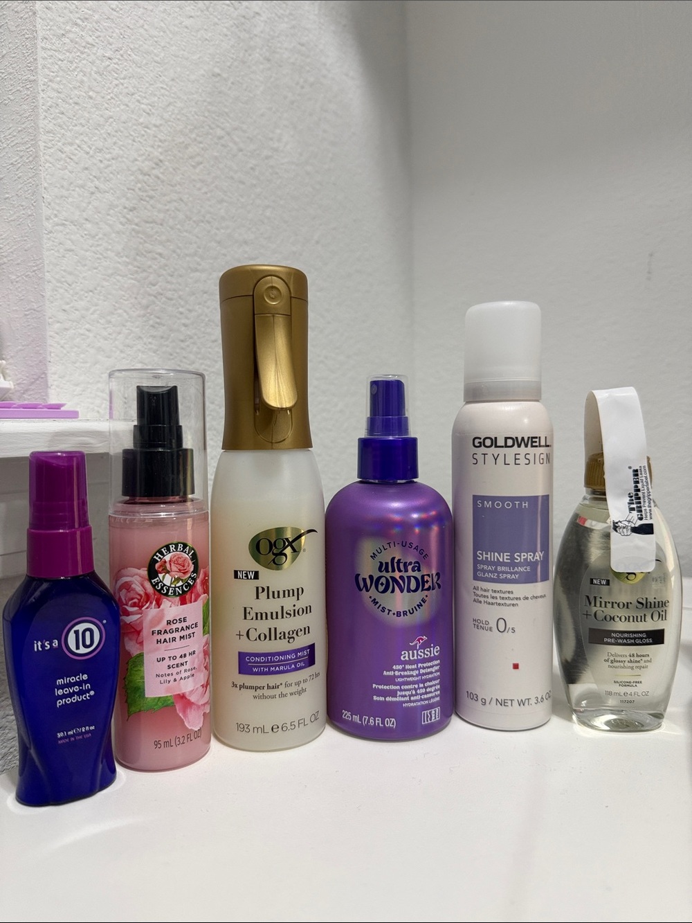 6 Hair Products Full Size Bundle Lot Set Goldwell OGX Aussie It’s a 10 Herbal E